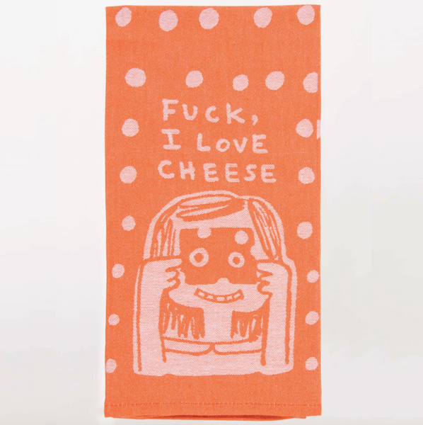 Woven Dish Towel - Fuck I Love Cheese