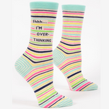 Blue Q Women's Crew Socks - Shhh...I'm Overthinking