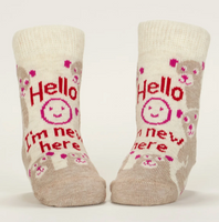 Blue Q Baby Socks - Hello I'm New Here / Have You Tried Screaming?