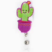 Badge Reel - Happy Cactus