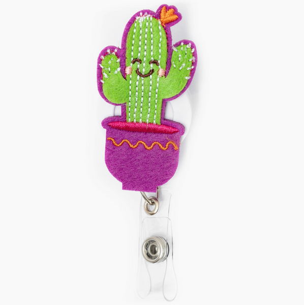 Badge Reel - Happy Cactus