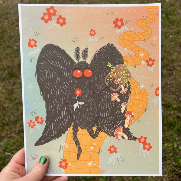 Merry Mothman Print