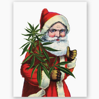 Cannabis Santa Holiday Card