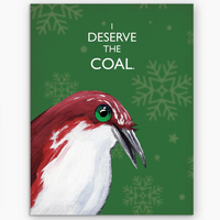 Bird I Deserve The Coal Holiday Card