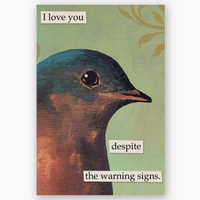 Warning Signs Bird Magnet