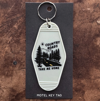 Motel Tag Keychain - Country Roads Take Me Home