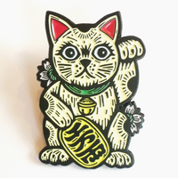 Maneki-Neko Lucky Cat Enamel Pin