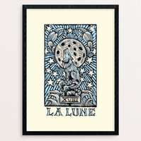 La Lune Tarot Linocut Print