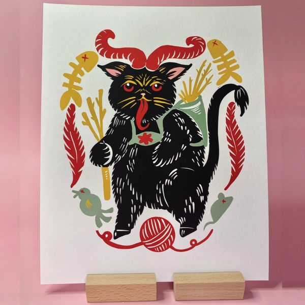 Krampus Cat Print