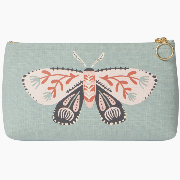 Far + Away Cotton Cosmetic + Pencil Bag