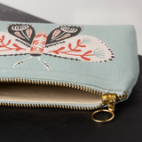 Far + Away Cotton Cosmetic + Pencil Bag