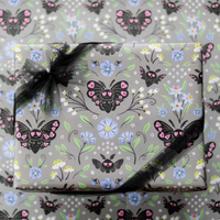 Wrapping Paper Sheet - Floral Mothman