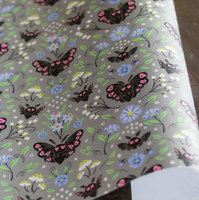 Wrapping Paper Sheet - Floral Mothman