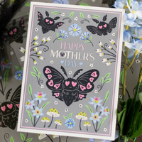 Mothman Floral Mother's Day Card