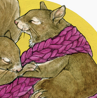 Cozy Squirrels Archival Print