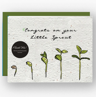 Wildflower Seed Paper Card - Congrats On Your Little Sprout