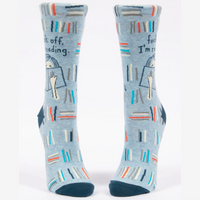 Blue Q Women's Crew Socks - Fuck Off I'm Reading