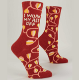 Blue Q Women's Crew Socks - Work My Ass Off