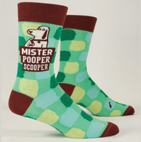 Blue Q Men's Crew Socks - Mr Pooper Scooper