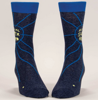 Blue Q Men's Crew Socks - Actual Super Hero