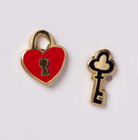 Heart Lock + Key Earrings