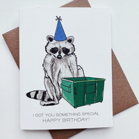 Raccoon Got You Something Special Birthday Card