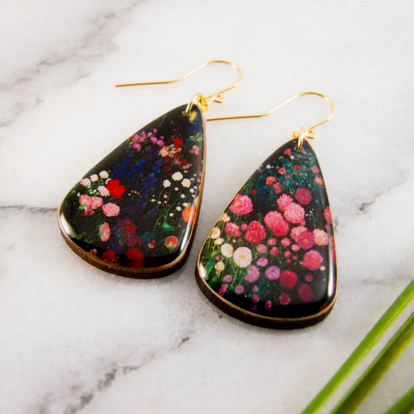 Midnight Garden Oversize Teardrop Earrings