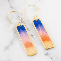 Petite Sunset Rectangle Earrings