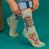 Blue Q Women's Crew Socks - Boss Kitty