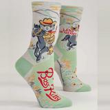 Blue Q Women's Crew Socks - Boss Kitty