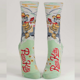 Blue Q Women's Crew Socks - Boss Kitty