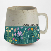 Stoneware Mug - Floral Dog Mom