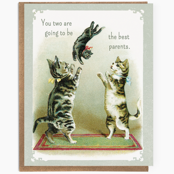 Cats Great Parents New Baby Card