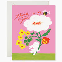 Bunny Bouquet Thank You Card