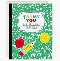 Notebook Thank You Teacher Card