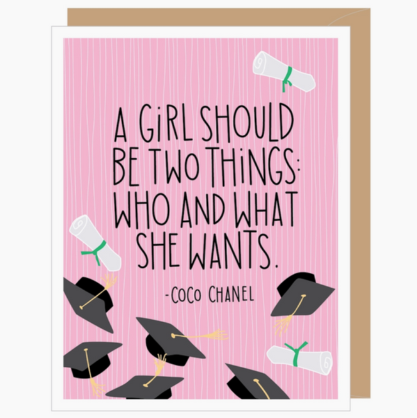 A Girl Should Be Graduation Card