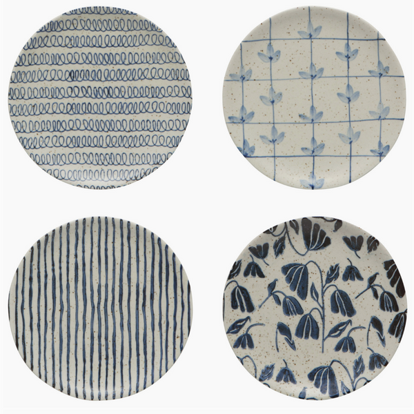 Stoneware Appetizer Plate Set