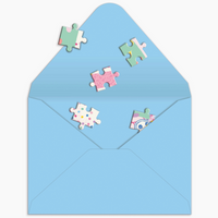 Confetti Birthday Cake Greeting Card Puzzle