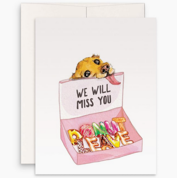 Dog Donut Leave Goodbye Retirement Card