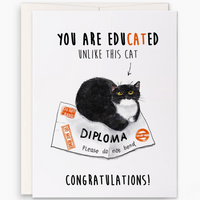 Cat Educated Graduation Card