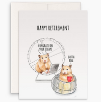 Hamster Gotta Roll Retirement Card