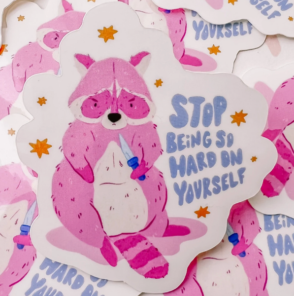 Aggressive But Nice Raccoon Sticker