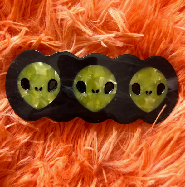 Acrylic Barrette - Aliens