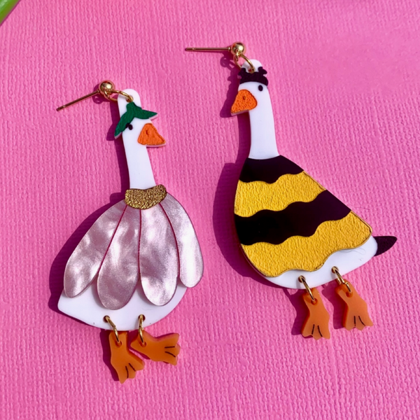 Blossom + Buzz Geese Earrings