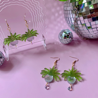 Disco Ball Planter Earrings