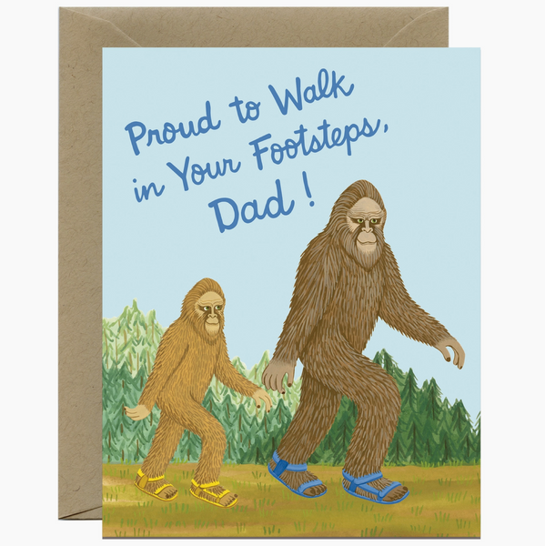 Bigfoot Dad Father's Day Card