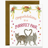 Perfect Pair Cats Wedding Card
