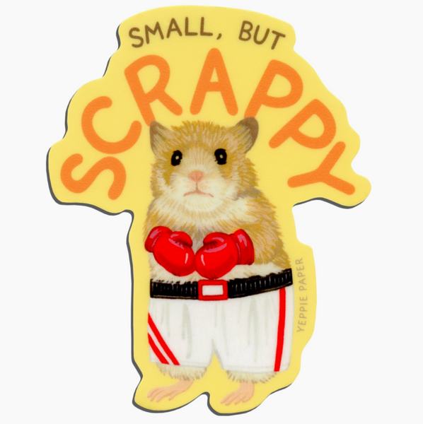 Hamster Small But Scrappy Sticker