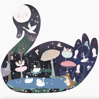 Shaped Kids Puzzle - Enchanted Swan Lake