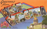 State Capital Greetings From West Virginia Magnet